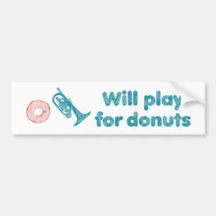 Will Play Mellophone for Donuts Bumper Sticker