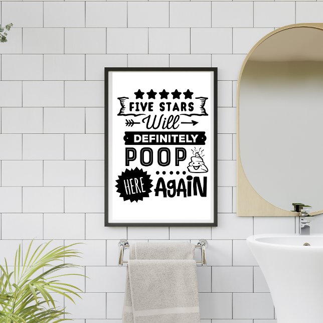 Will poop here again funny bathroom toilet sign  (Creator Uploaded)