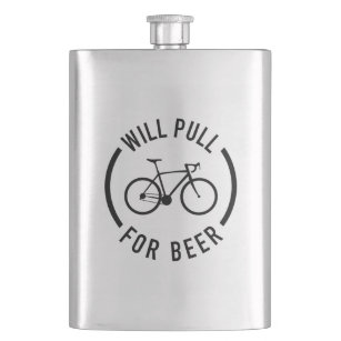 Will Pull For Beer Cycling Flask