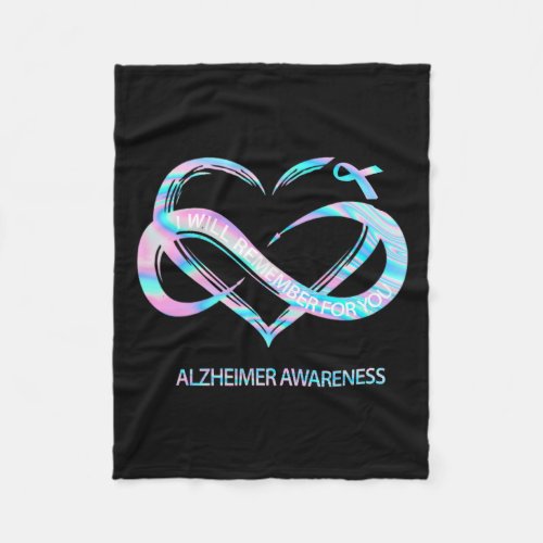 Will Remember For You Alzheimerheimer Awareness Cu Fleece Blanket