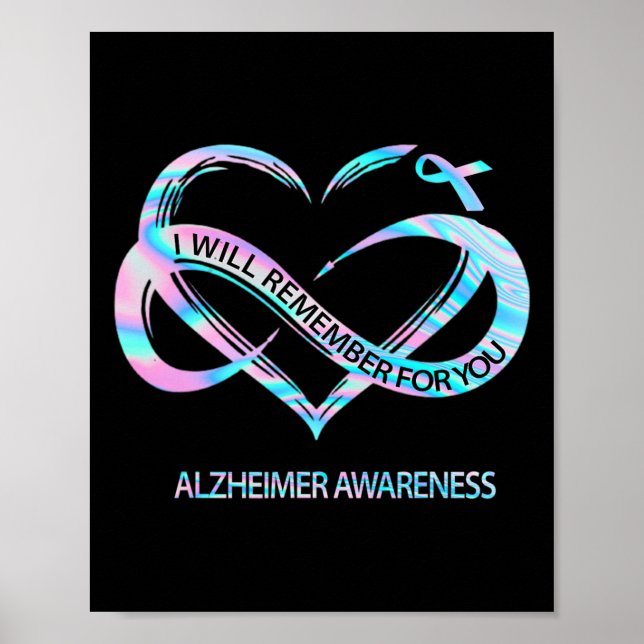 Will Remember For You Alzheimerheimer Awareness Cu Poster (Front)