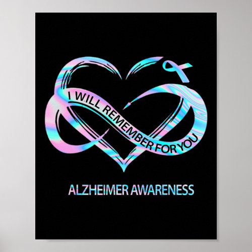 Will Remember For You Alzheimerheimer Awareness Cu Poster