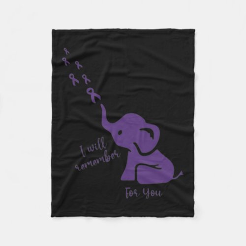 Will Remember For You Alzheimerheimer Awareness Mo Fleece Blanket