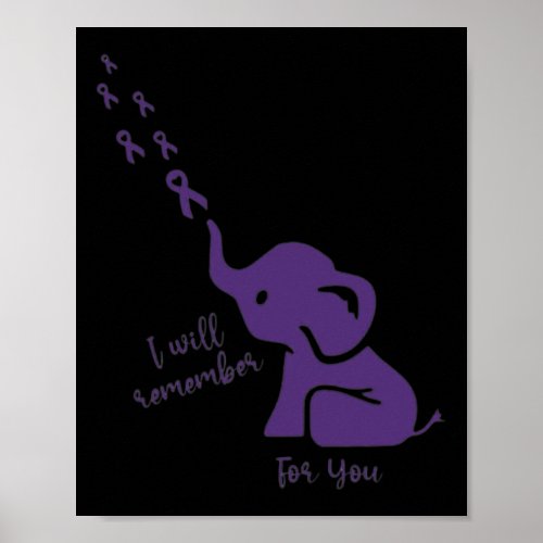 Will Remember For You Alzheimerheimer Awareness Mo Poster