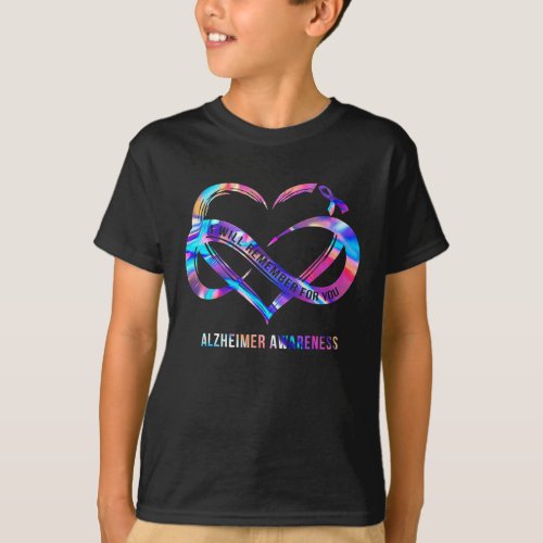 Will Remember For You Alzheimerheimer Awareness  T_Shirt