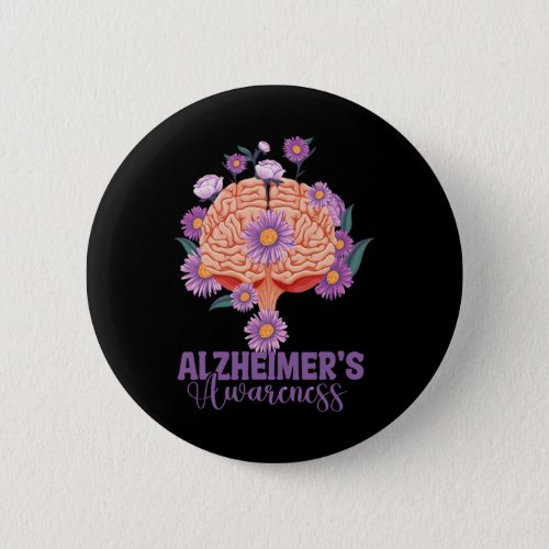 Will Remember For You Brain Alzheimerheimers Awar Button