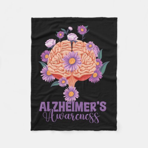 Will Remember For You Brain Alzheimerheimers Awar Fleece Blanket