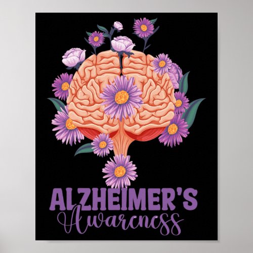 Will Remember For You Brain Alzheimerheimers Awar Poster