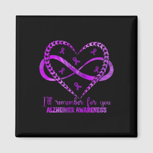 Will Remember For You Heart Alzheimerheimers Aware Magnet