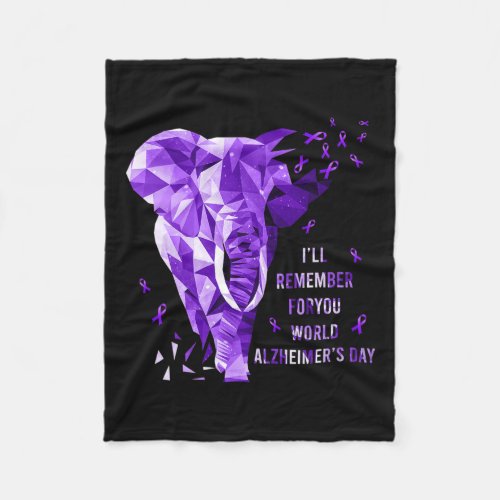 Will Remember For You World Alzheimerheimer Awaren Fleece Blanket