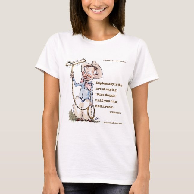 Will Rogers & Quote Womens T-Shirt (Front)