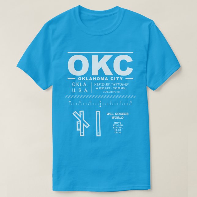 Will Rogers World Airport OKC T-Shirt (Design Front)