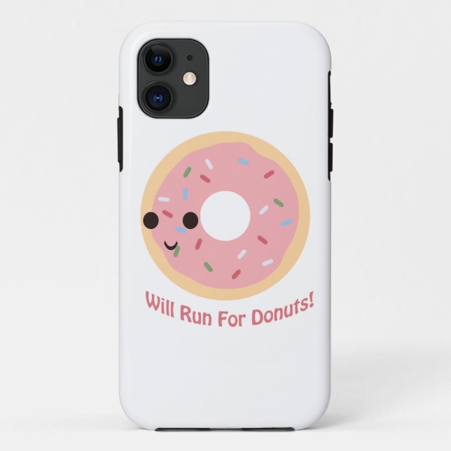 Will Run for Donuts Case-Mate iPhone Case (Back)