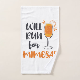 Will Run for Mimosas Hand Towel
