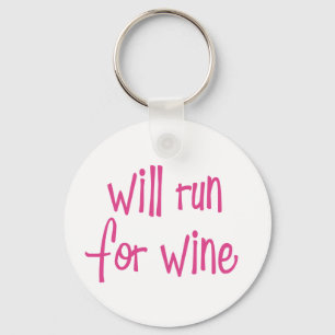 Will run for wine keychain