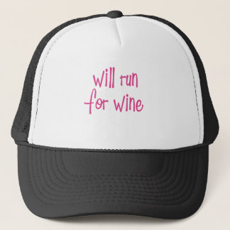 Will run for wine trucker hat