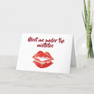 WILL SHOW YOU A "MERRY CHRISTMAS" MISTLETOE HUMOR HOLIDAY CARD