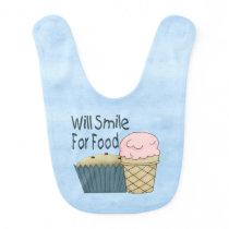 Will Smile for Food Baby Bib Will Smile for Food Baby Bib