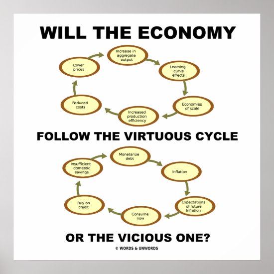 Will The Economy Follow The Virtuous Cycle Vicious Poster