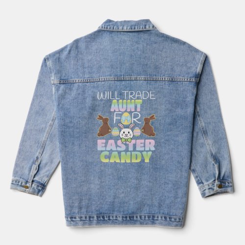 Will Trade Aunt For Easter Candy Cute Kids Long Sl Denim Jacket