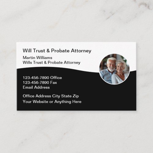 Will Trust Probate Attorney Business Cards 