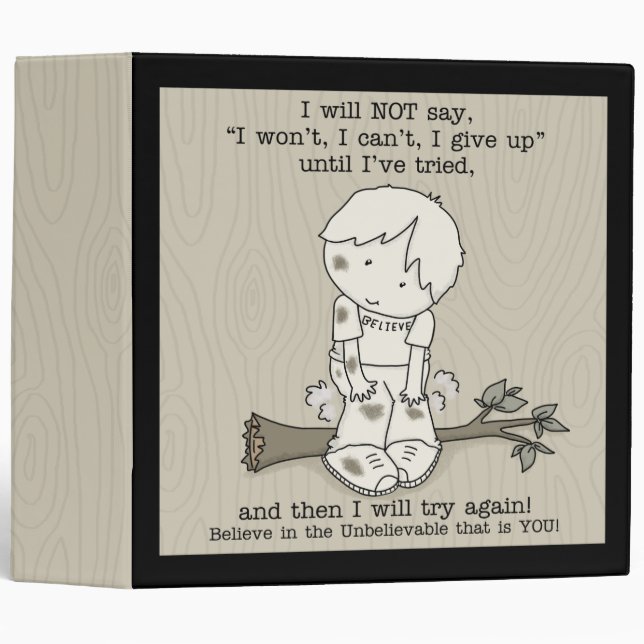 Will Try Again 3 Ring Binder (Front/Spine)