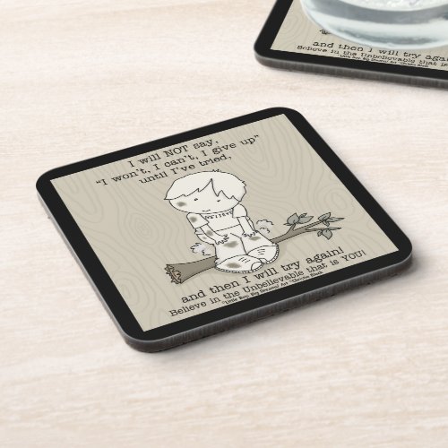 Will Try Again Beverage Coaster