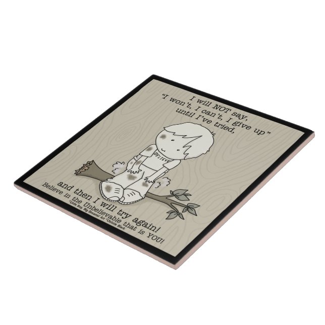 Will Try Again Ceramic Tile (Side)