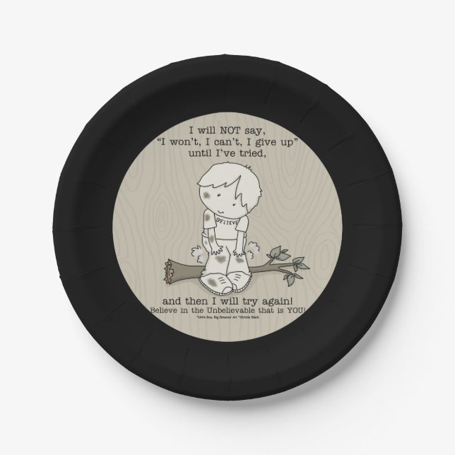 Will Try Again Paper Plates (Front)