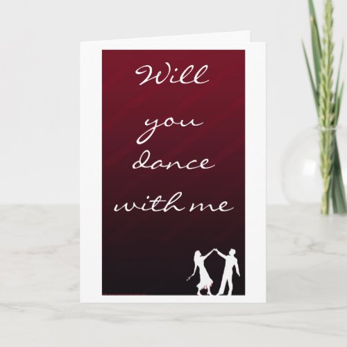 WILL U DANCE WITH ME ON VALENTINES DAYFOREVER HOLIDAY CARD