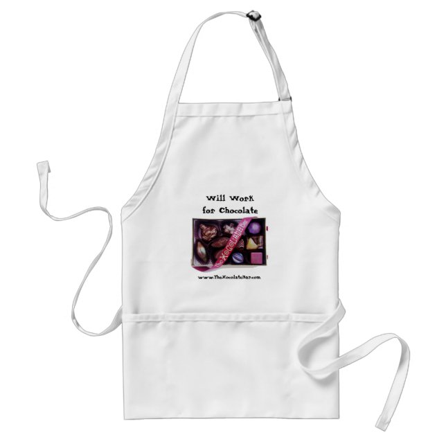 Will Work for Chocolate Apron (Front)