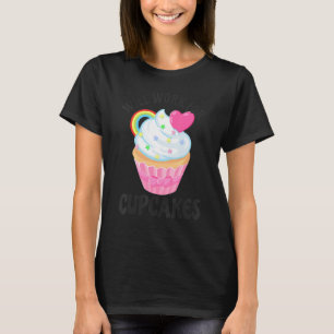 Will Work For Cupcakes   Retro T-Shirt
