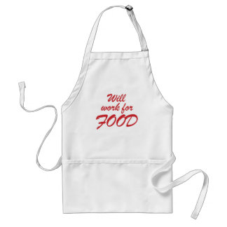 Will work for food adult apron