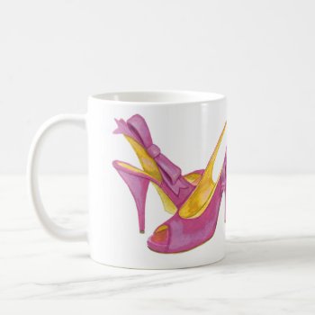 "will Work For Shoes" Pink Heels Coffee Mug by charmingink at Zazzle