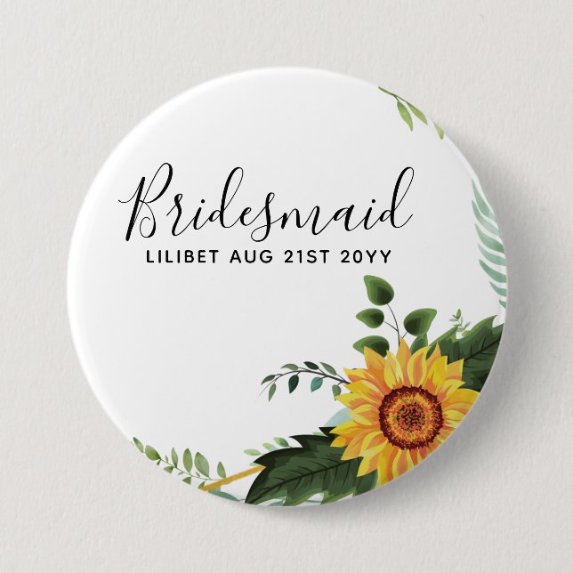 Will You Be Bridesmaid Maid Honor Thank You Mother Button (Front)