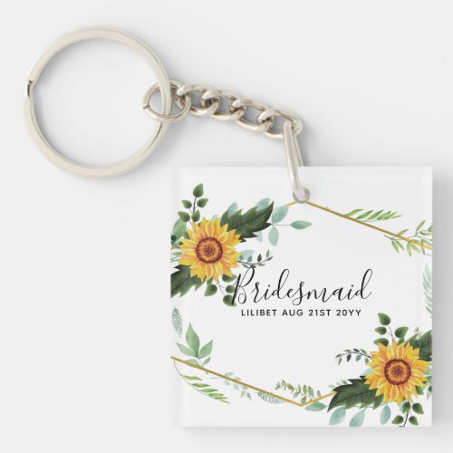 Will You Be Bridesmaid Maid Honor Thank You Mother Keychain