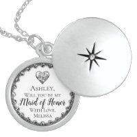 Will You Be Maid of Honor Locket Necklace