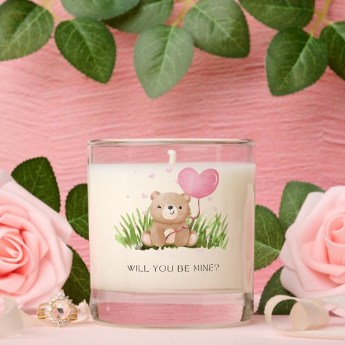 Will you be mine Bear Scented Jar Candle