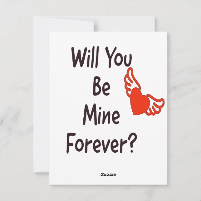 Will You Be Mine Forever Holiday Card (Back)