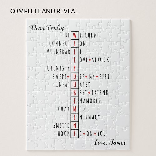 Will You Be Mine _ Unique Love Declaration Reveal  Jigsaw Puzzle