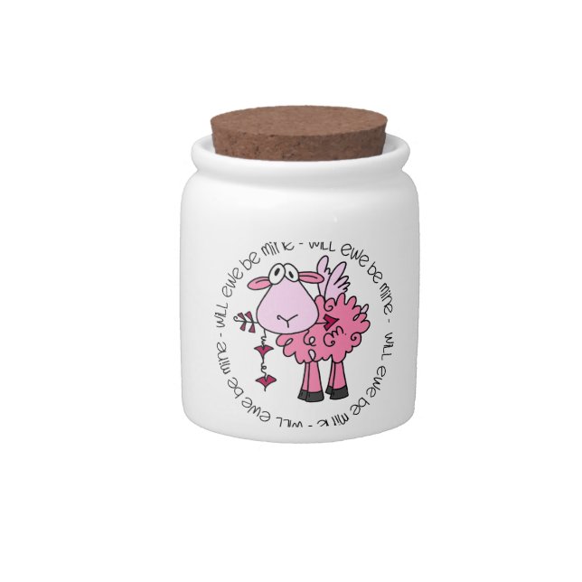 Will You Be Mine Valentine Candy Jar (Front)