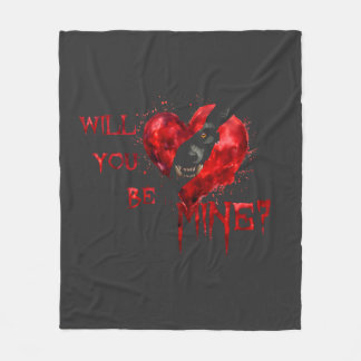 WIll You Be Mine Valentine Shirt Fleece Blanket