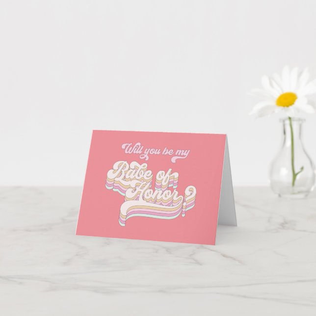 Will you be my babe of honor, bridal proposal card (Small Plant)