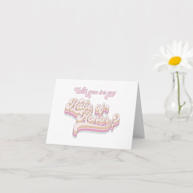 Will you be my babe of honor, bridal proposal card (Small Plant)
