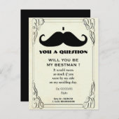 will you be my best man,be my best man invitation postcard (Front/Back)