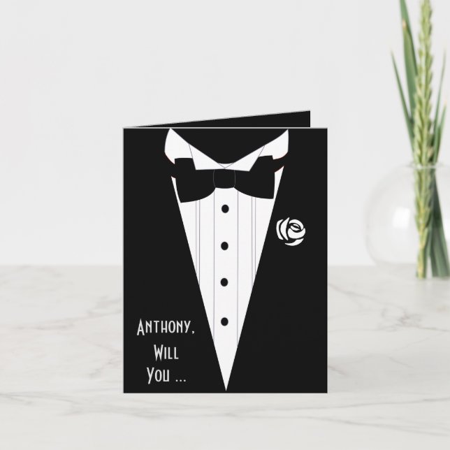 will you be my best man ? be my groomsman invitation (Front)