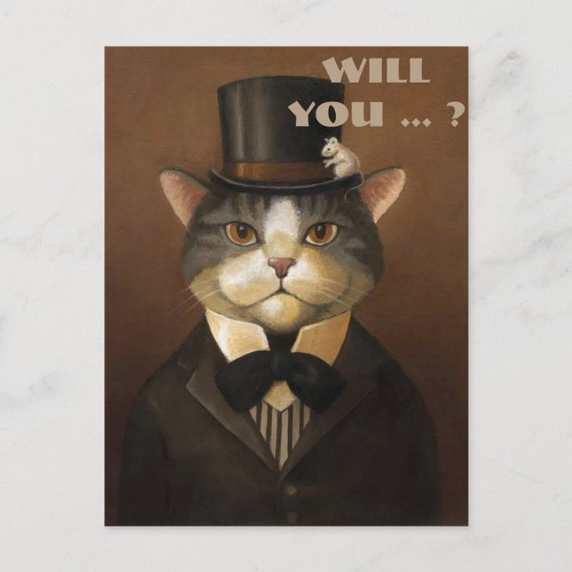 will you be my best man ? be my groomsman invitation postcard (Front)