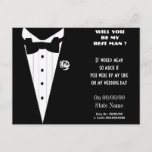 Will You Be My Best Man ? Be My Groomsmen Invitation Postcard at Zazzle