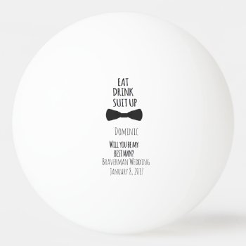 Will You Be My Best Man? Best Man Wedding Invite Ping Pong Ball by MoeWampum at Zazzle