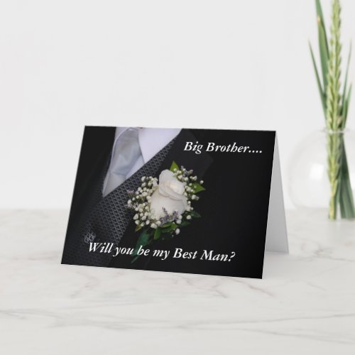 Will You Be My Best Man Big Brother Invitation